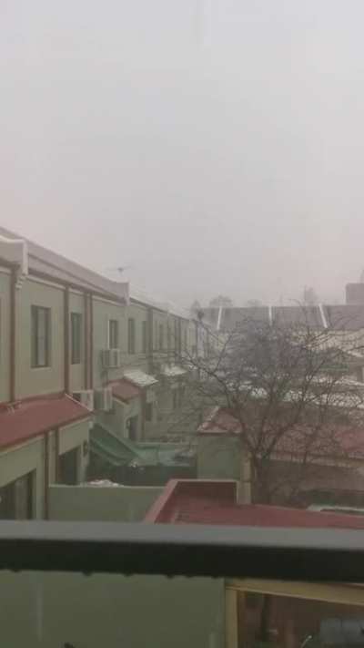 It's really coming down in Perth, Western Australia right now.