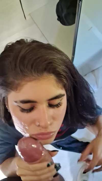 I love that he spits in my mouth while I suck his cock