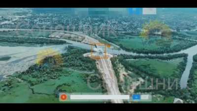 Russian shelter under the bridge base in Oleshky, Kherson region hit by AASM-250 