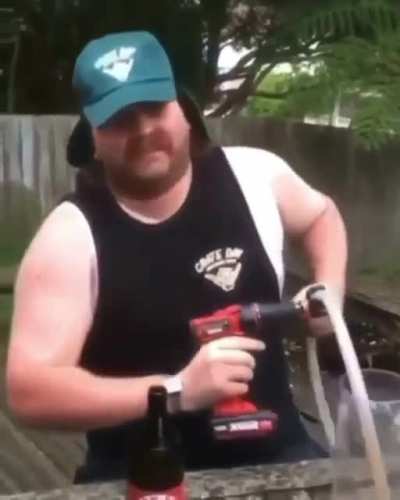 Drinking beer quickly