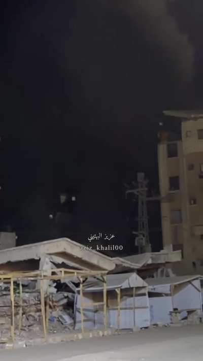 Israel war planes bombs residential building on Al-Nasr Street, Palestine