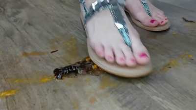 What a beautiful step, she left him all crumpled