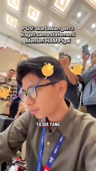POV: Wartawan gen z kaget sama statement Menteri HAM Pigai