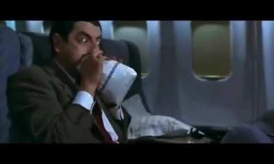 bean on plane.