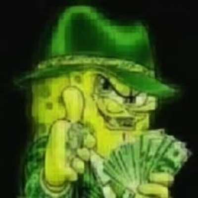 Bob esponja agiota passando pra abençoar seu dia