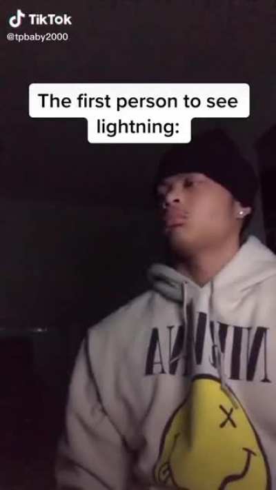 The first person to see lightning