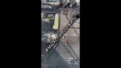 [RU POV] Compilation: Recent footage showing aftermath of Ukrainian FPV strike drone impacts with Russian military vehicles. Published June 2024