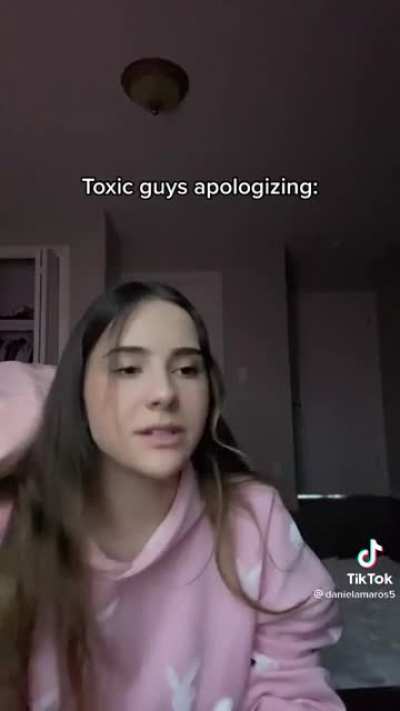 Toxic men apologizing