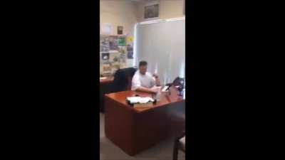 What happens when you throw stuff at your boss
