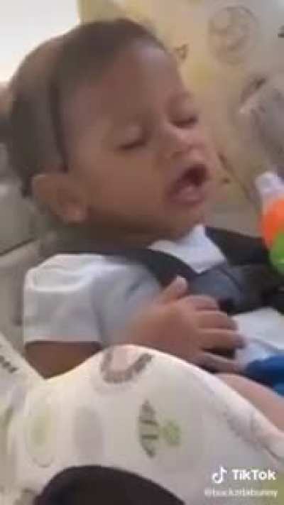 Lil man was vibin