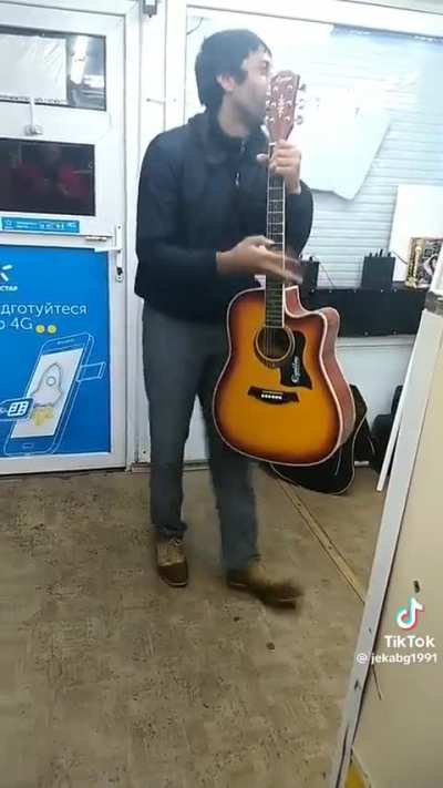 Random man’s guitar skills are unmatched