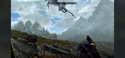 Saw a giant riding a dragon