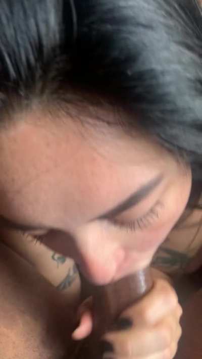 Using my throat to cast a spell on him😈