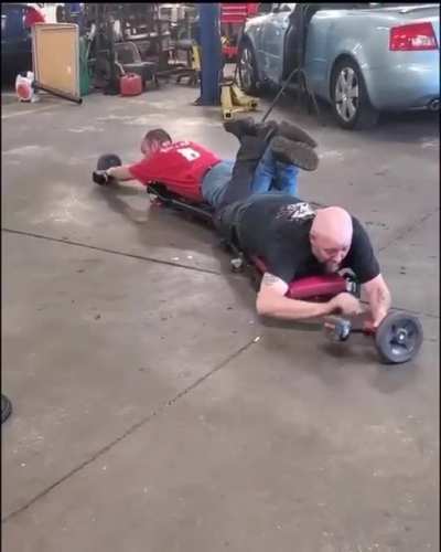 So this is why it takes an hour to change my oil
