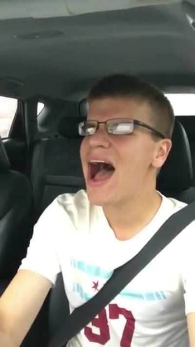 when you crash your car while singing