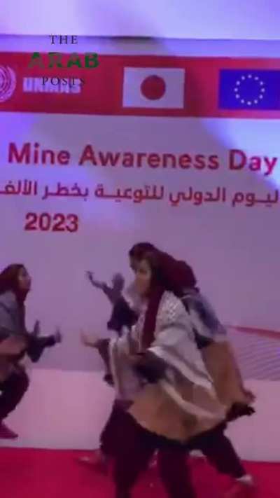 On behalf of International Mine awareness day children in Gaza raised awareness by performing a traditional dance
