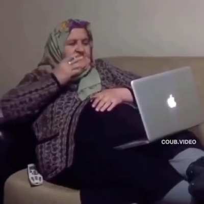 Babushka likes to chill on a Friday