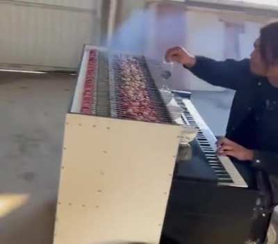 Man made a BBQ piano