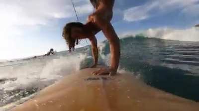 Hanging ten