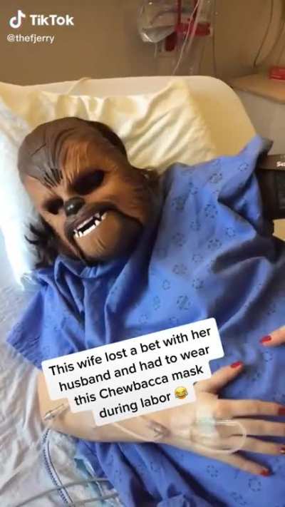 Wookie giving birth