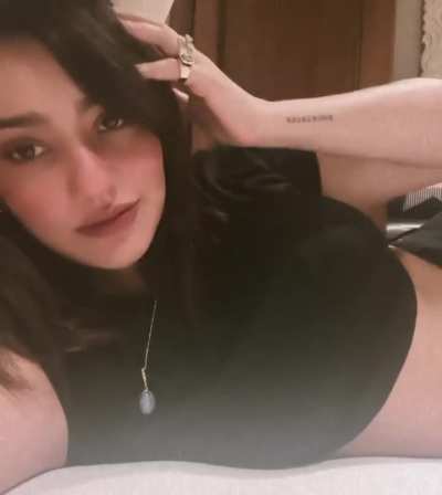The Way she Caress her Bosom at the End