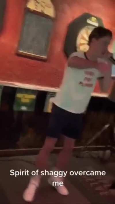 Spirit of shaggy overcome him.