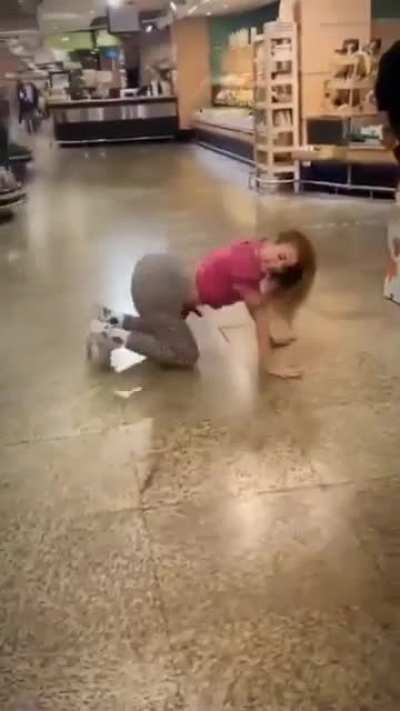 Twerking on a supermarket floor for a TikTok
