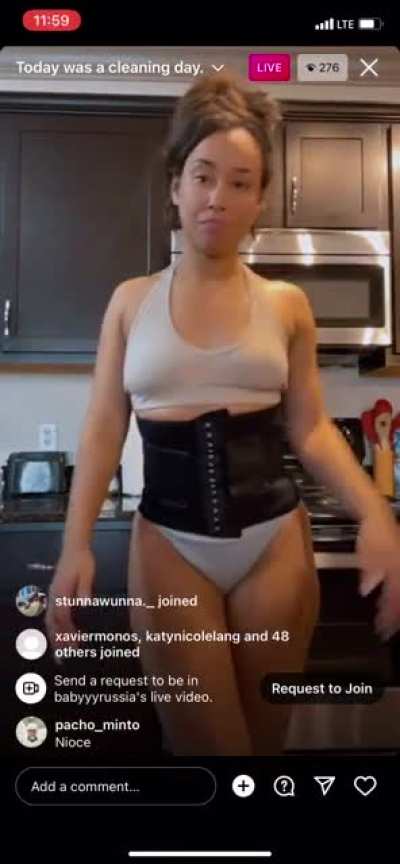 BabyyyRu$$ia IG live pt1💦