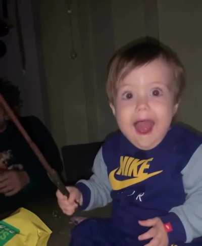 Found wizard gets his first wand.