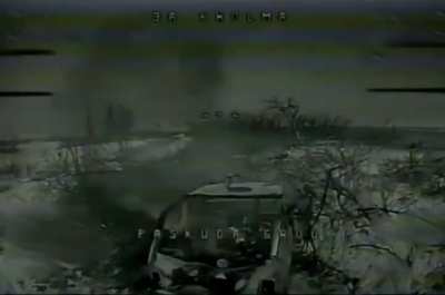 Ukrainian Paskuda Battalion of the 3rd Assault Brigade hit Russian soldiers in a truck. Eastern Kharkiv Oblast. January 2026