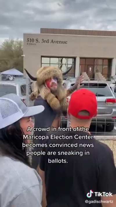 Trump supporters thinking media is taking ballots from voters