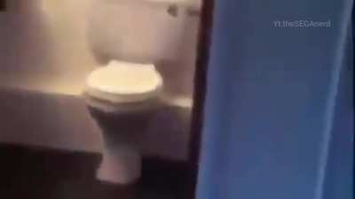 Kira destroys a toilet