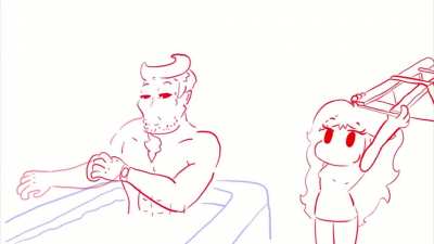(WIP) Girlfriend Hits her Dad with a chair (Not full animation)