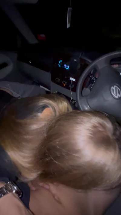 He couldn’t wait until we got home so I finished him off on the way