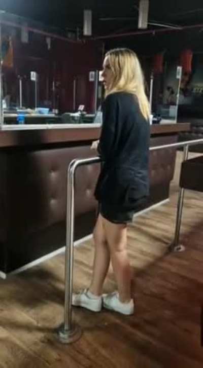 German girl tries to fight a guy and says 