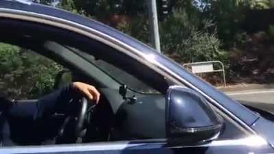 Girl runs from hit and run and crashes into another car (remove if its a repost)