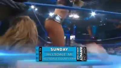 Brooke gives Mickie a smelly Stinkface