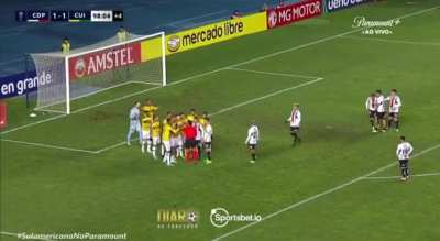 No jogo contra o Cuiabá, o árbitro marca um pênalti para o Palestino no último minuto, o jogador cobra, Walter defende, a bola volta pro cobrador, mas o árbitro encerra o jogo.