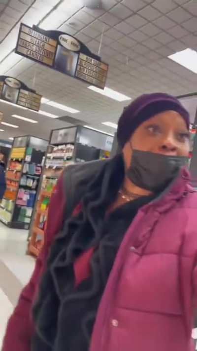 Black lady being racist towards a Hispanic man