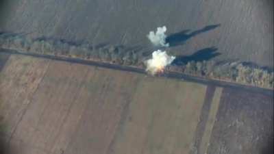 HIMARS destroys several pieces of Russian equipment (see desc.), January 8th 2024