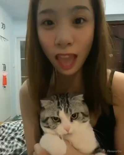 Try to scare her pet