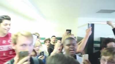 Halo Theme Song Performed By 80 Guys In 1 Bathroom
