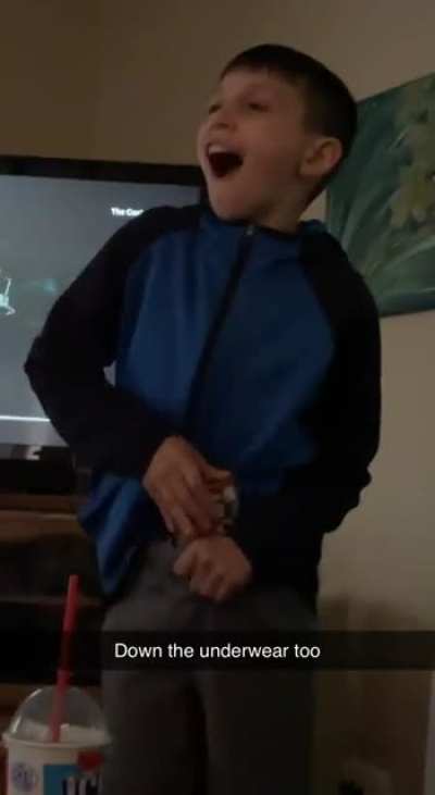 My brother putting cold cans down his underwear