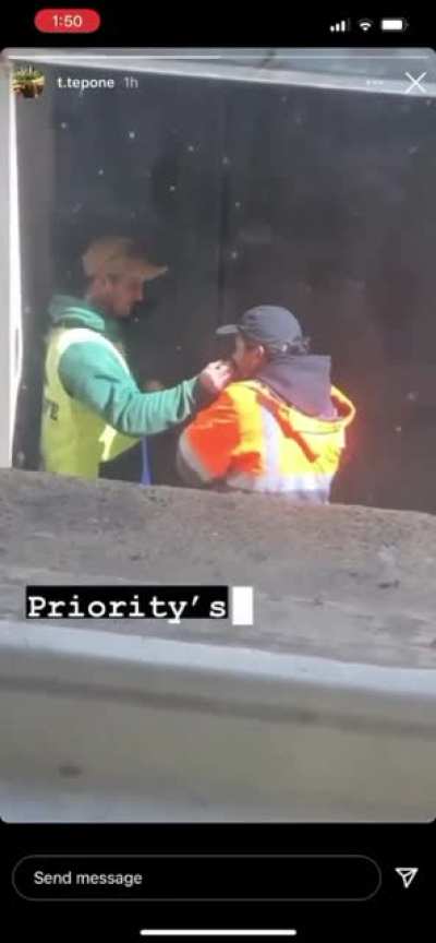 Priorities at an anti lockdown rally.