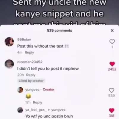 Kanye done changed this man ☠️