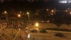 Protesters using fireworks to scare the popo