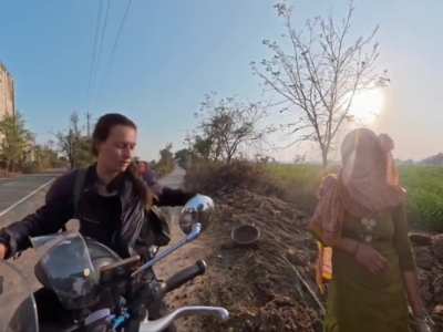 A female solo traveller, Meike Hijman from the Netherlands, was travelling in Haryana. She asked an old Indian woman if she could set up her tent in her fields. She didn’t understand English, so she brought her son, Tushar Gujjar. He and his mom invited h