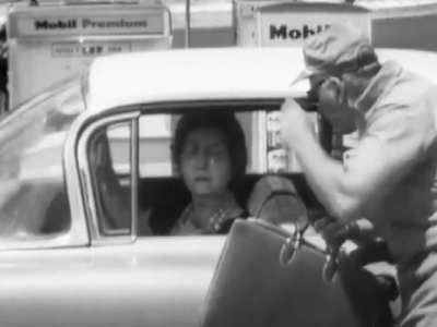 TV Tuesday - Buster Keaton does a prank where a windshield spot is impossible to remove in a sequence on 