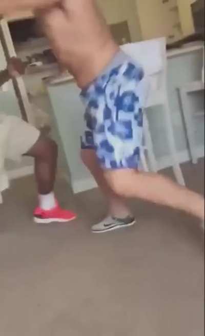 He hit him with a serious body slam