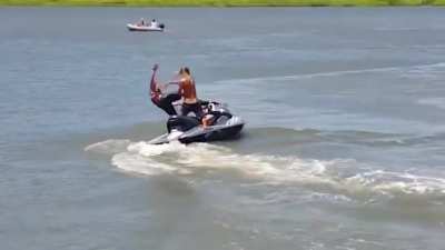 Just a normal day water jet skiing
